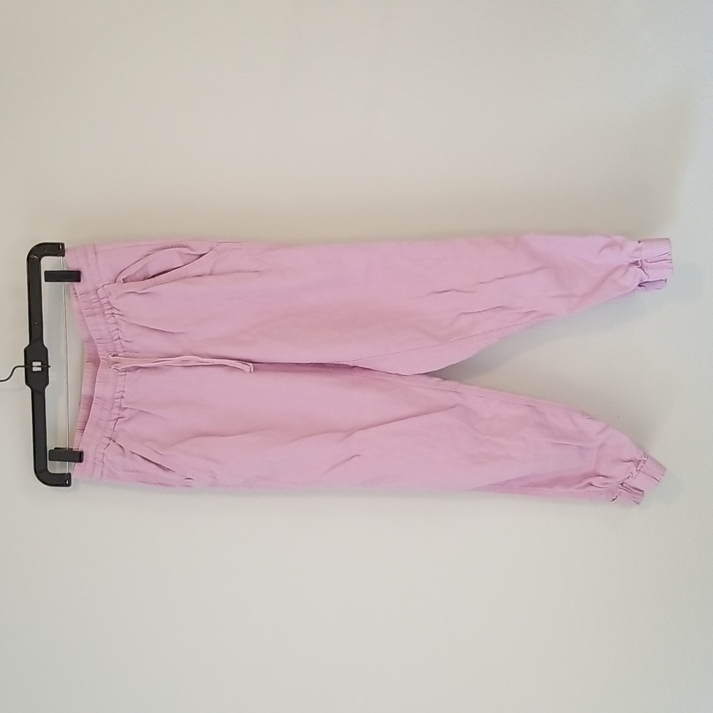 J Crew Lilac Light Purple Point Sur Linen Cuffed Jogger pants sz 00